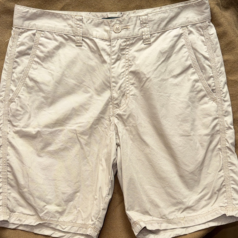 John Varvatos Light Tan Flat Front Shorts